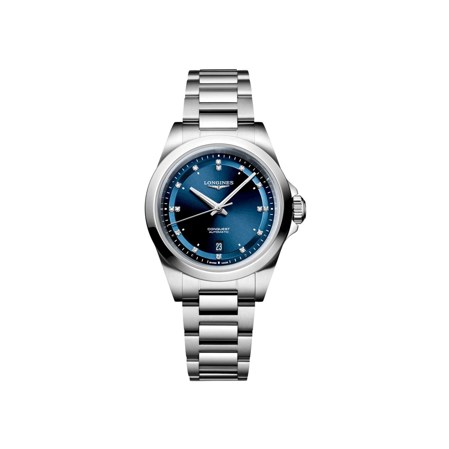 Montre Longines Conquest 30mm L3.320.4.97.6 - Acier - Diamant