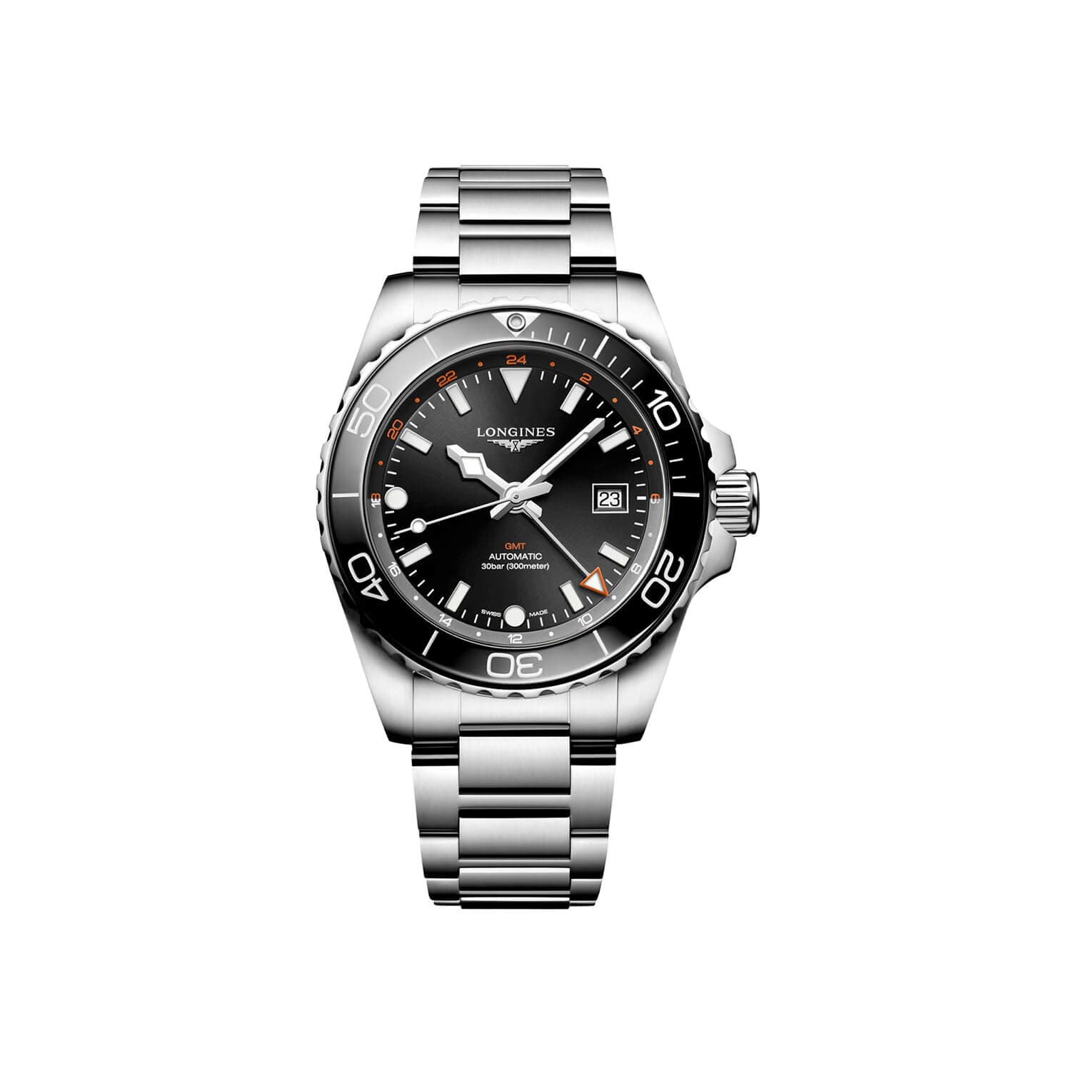 Montre Longines HydroConquest GMT 43mm L3.890.4.56.6 - Acier