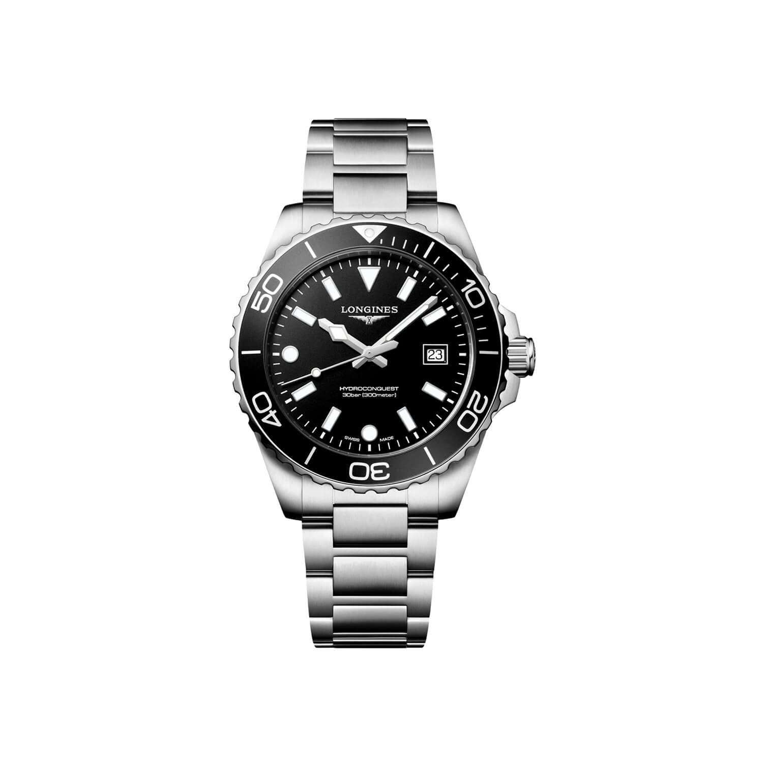 Montre Longines HydroConquest Quartz 42mm L3.769.4.56.6 - Acier
