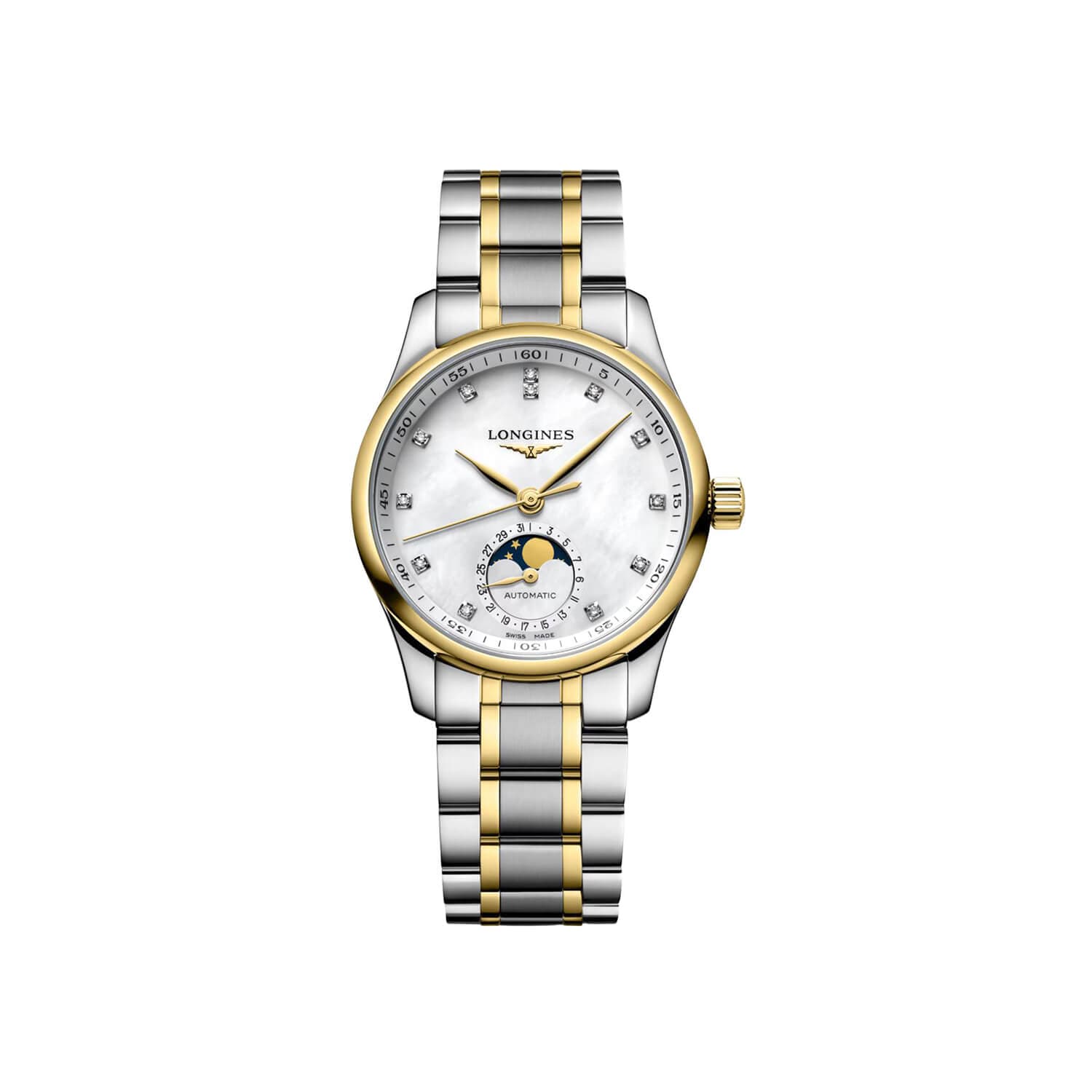 Montre Longines Master Collection Phase De Lune Dame L2.409.5.87.7 - Acier/Or Jaune 750/1000ème - Diamant